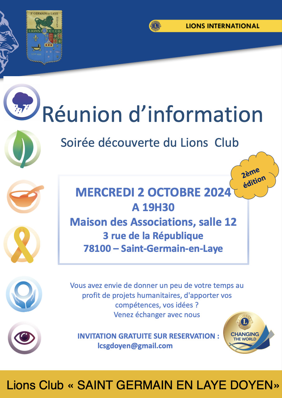 Soirée de découverte du Lions Club ! 